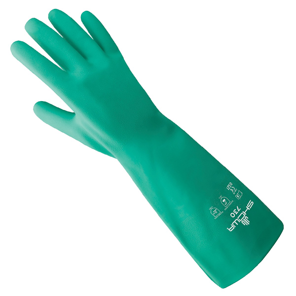 730 - GLOVES NITRILE COTTON-FLOCK : small, nitrile