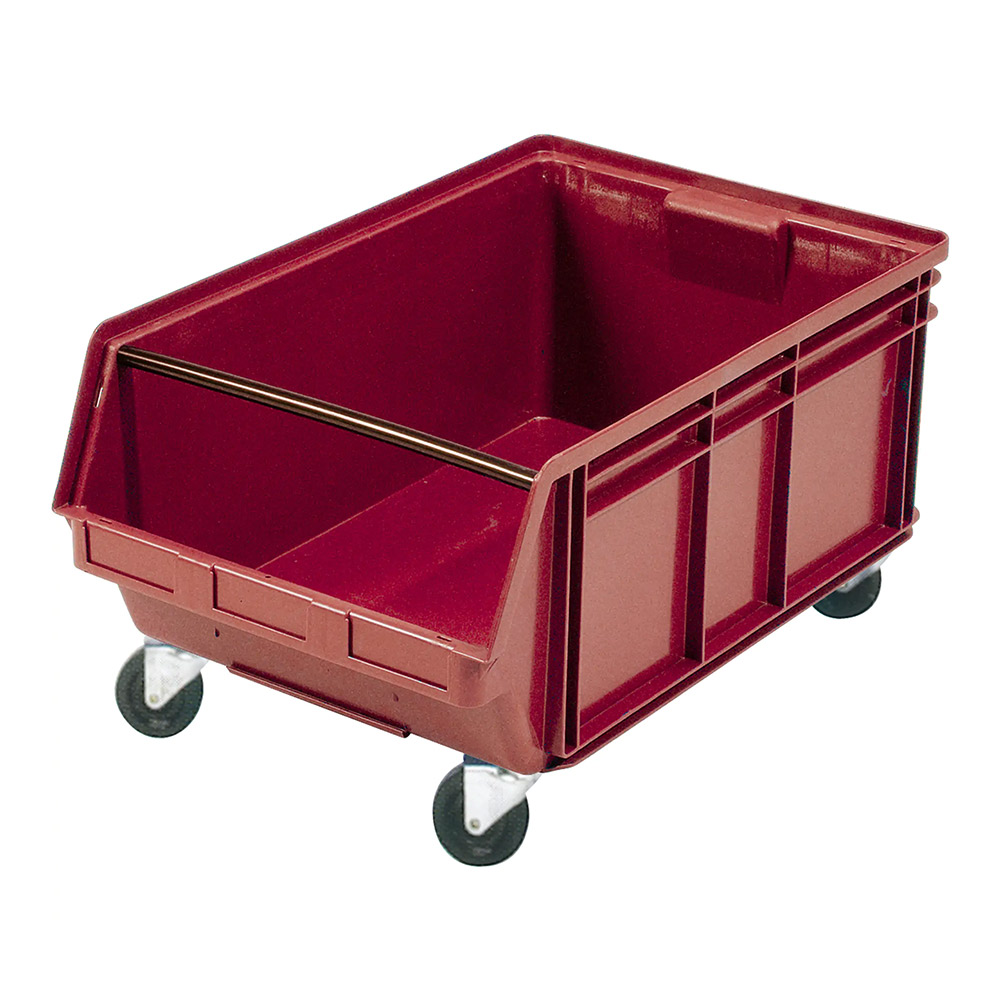 CSCC448 - BIN MOBILE GIANT STACKING RED : 18-3/8"W x 29"D x 11-7/8"H, 150 lbs, red