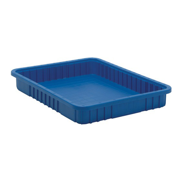 CSCC951 - CONTAINER DIVIDER BOX BLUE : Light blue, 22-1/2"W x 17-1/2"D x 3"H, 0.44 cu. ft. volume