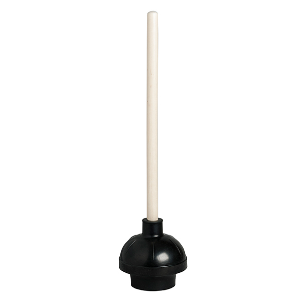 CSJM967 - PLUNGER HEAVY DUTY : plunger, wood handle, black