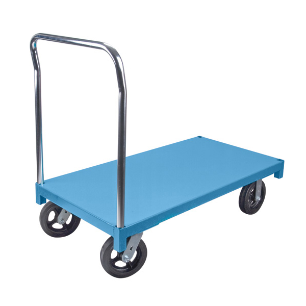 CSMB243 - PLATFORM TRUCK 24" X 48" S/DECK :  900 lbs cap., 48"L x 24"W x 9"H, 36"H handle, 6" rubber wheels