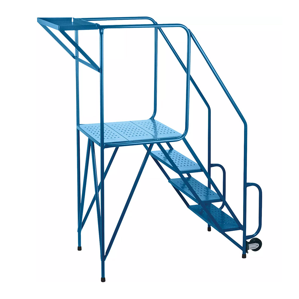 CSMH213 - LADDER  4 STEP ROLLING STEEL : 4 step, 24"W x 50"D x 68"H, steel, 300 lb. cap.