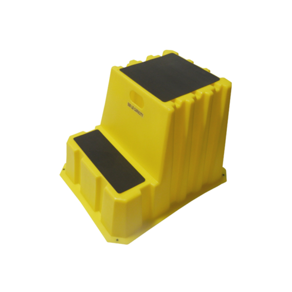 CSMN658 - STEP STOOL 2 STEP INDUSTRIAL : 2 step, 25-3/4"L x 32-3/4"D x 20.5"H safety yellow, 500 lb. cap.