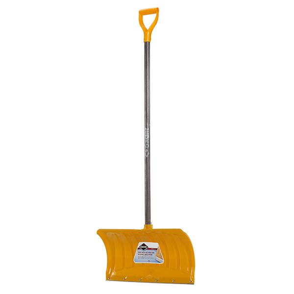 CSND303 - SHOVEL ALPINE SNOW : polypropylene w. wear strip blade, 20-3/4" W x 11" H blade,  46-1/4" handle