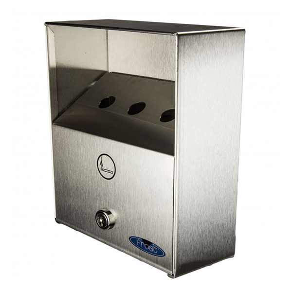 CSNI746 - ASHTRAY EXTERIOR RECEPTACLE : 1 L, stainless steel, 9" H