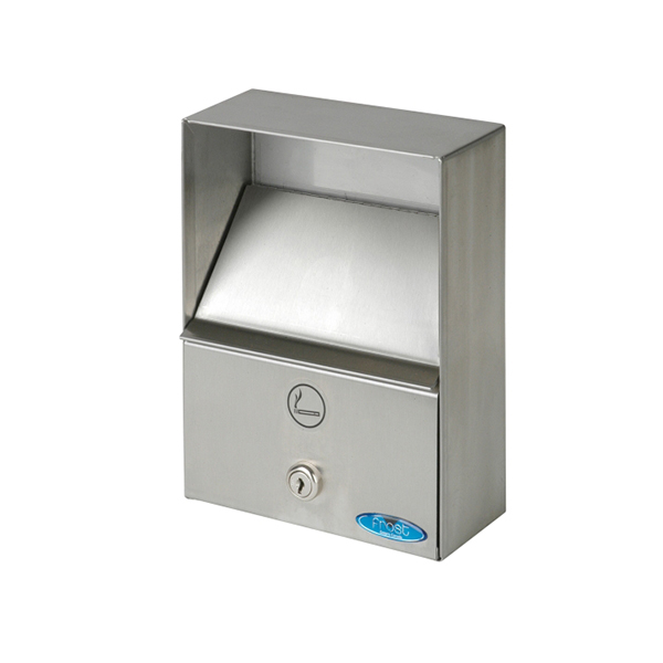 CSNI753 - ASHTRAY EXTERIOR RECEPTACLE : 1 L, stainless steel, 7"L x 3"W x 9"H