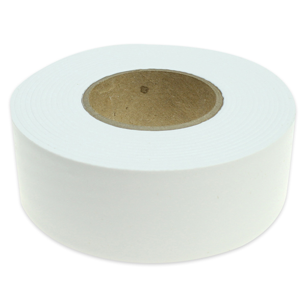 CSSEM244 - FLAGGING TAPE WHITE : 1.2"W x 300'L , white