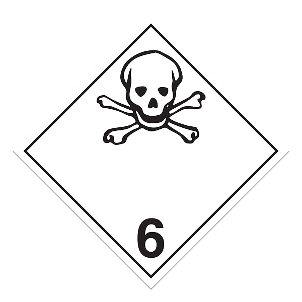 CSSJ380 - PLACARD POISONOUS SUB. : plastic, class 6