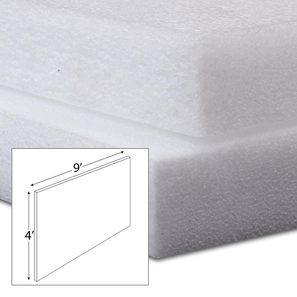 FMP4915W - FOAM PLANK 4' X 9' X 1.5" : 4' x 9', 1.5" thick, white