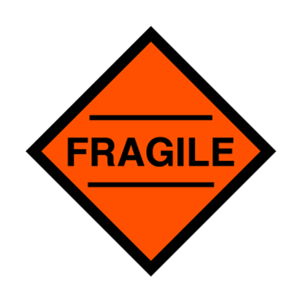 LBLFRAG - LABEL FRAGILE 3" X 3" : 3" x 3", square