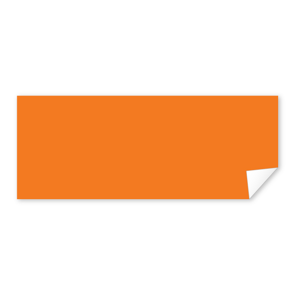 LBPLFOR - LABEL FLUORESCENT ORANGE : 2" x 5", rectangle, fluorescent orange