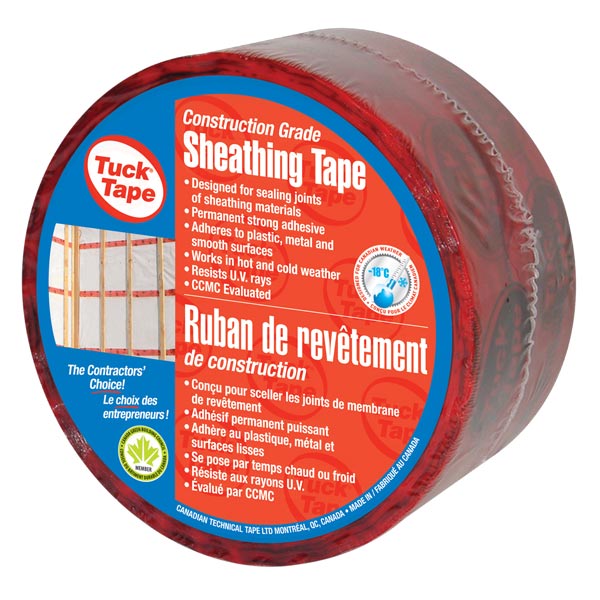 SHT6066 - SHEATHING TAPE 60MM X 55M RED : 60 mm x 66 m, 3 mil, red