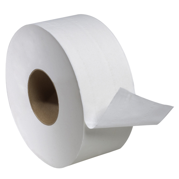 TOILTISJ - TOILET TISSUE JUMBO 2PLY : 2 ply, white, jumbo, 12 rolls/case